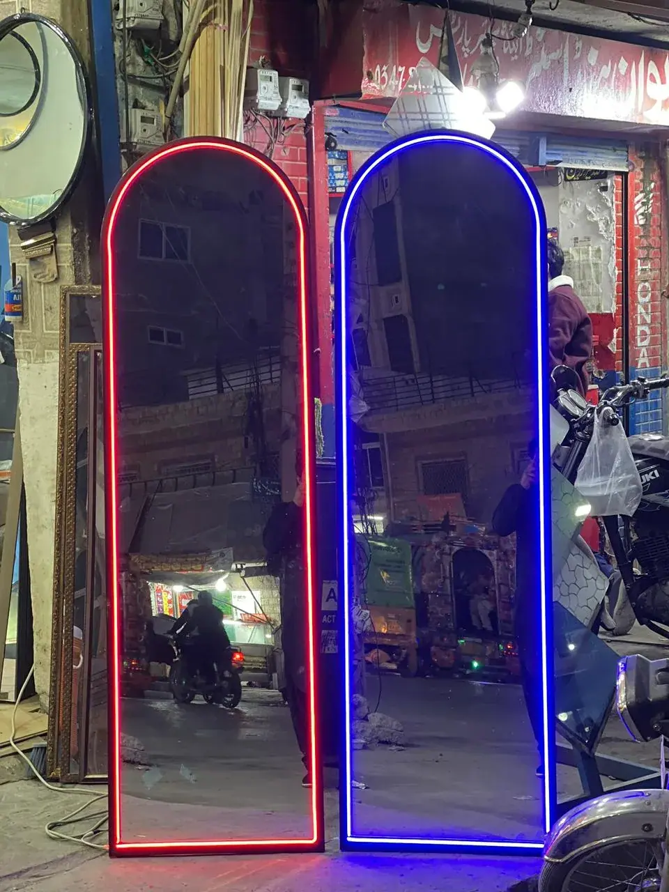 Arched Backlit Vanity Mirror Backlight Accent View Sialkot