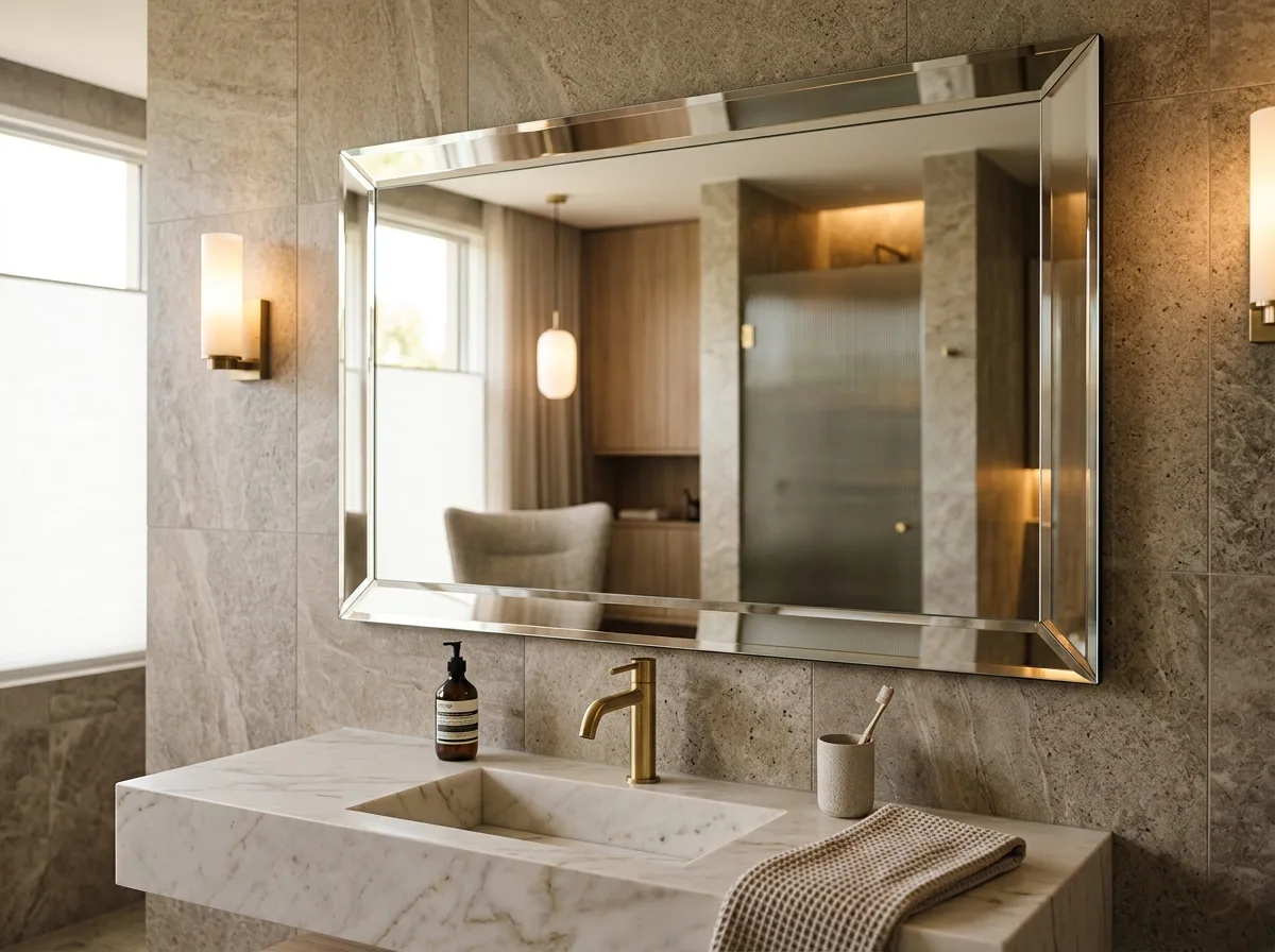 Rectangular Frameless Beveled Mirror Sialkot