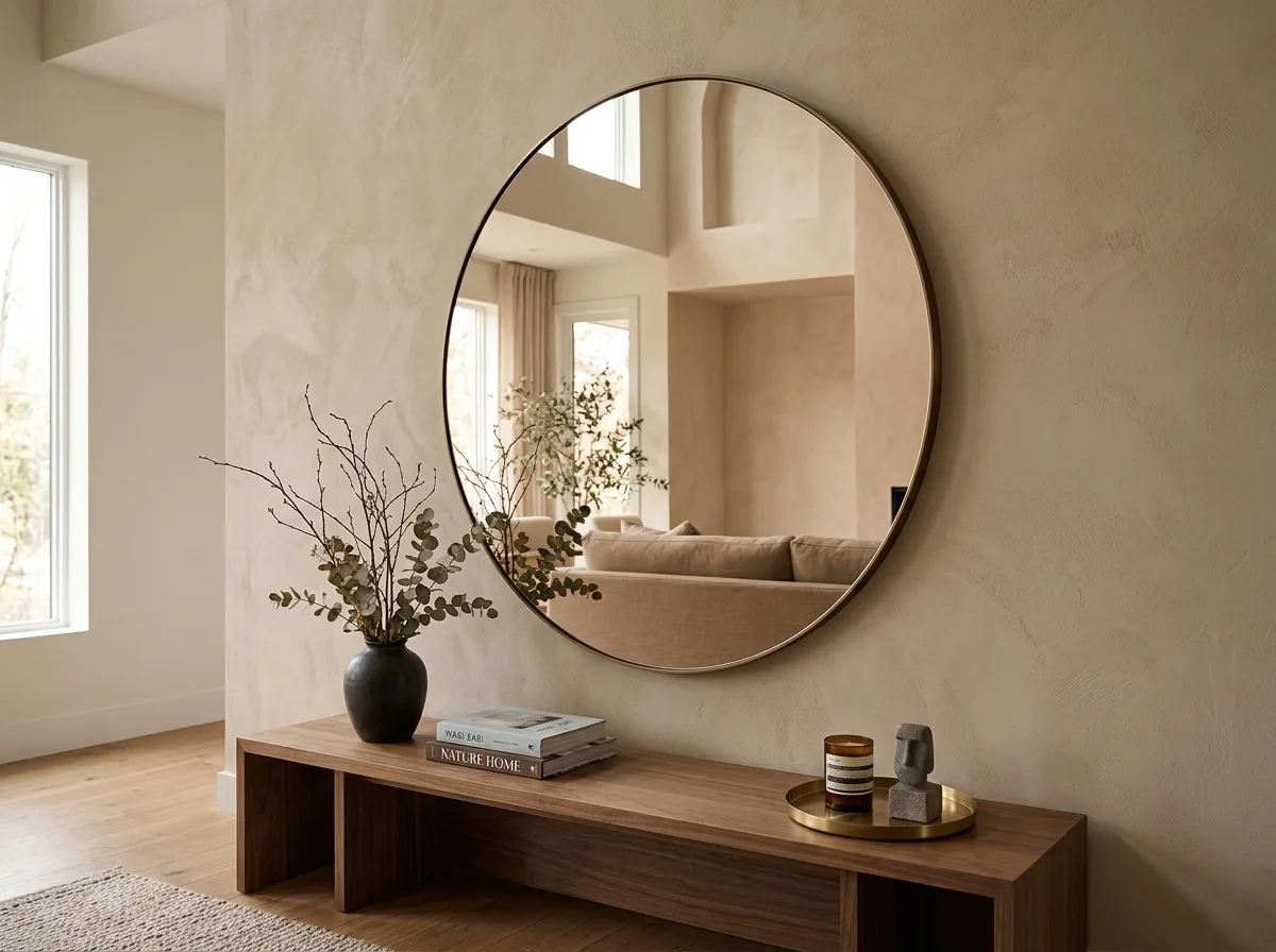 Round Anodized Bronze Trim Mirror Sialkot